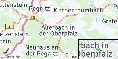 Google Map of Auerbach in der Oberpfalz