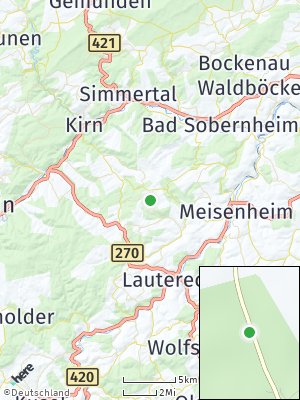 Here Map of Hundsbach bei Kirn