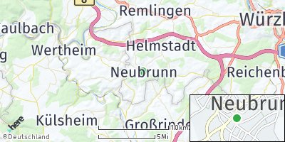 Google Map of Neubrunn bei Würzburg