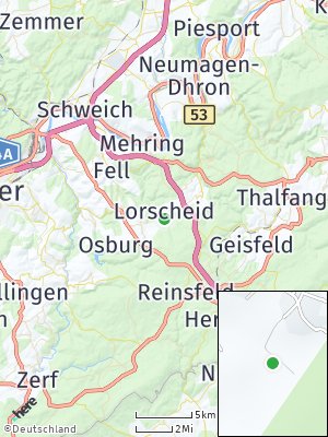 Here Map of Lorscheid bei Trier
