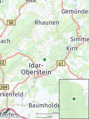 Here Map of Gerach bei Idar-Oberstein