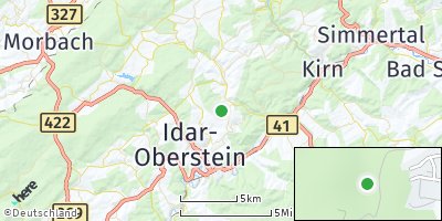 Google Map of Gerach bei Idar-Oberstein