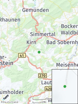 Here Map of Becherbach bei Kirn