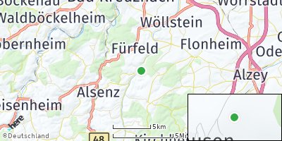 Google Map of Niederhausen an der Appel