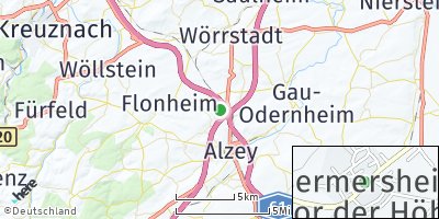 Google Map of Bermersheim vor der Höhe