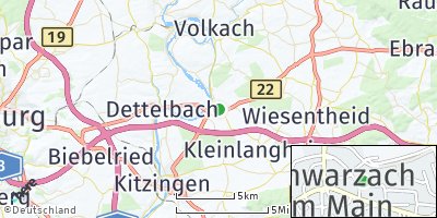 Google Map of Schwarzach am Main