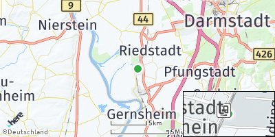 Google Map of Stockstadt am Rhein
