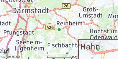 Google Map of Hahn bei Pfungstadt