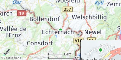 Google Map of Echternacherbrück