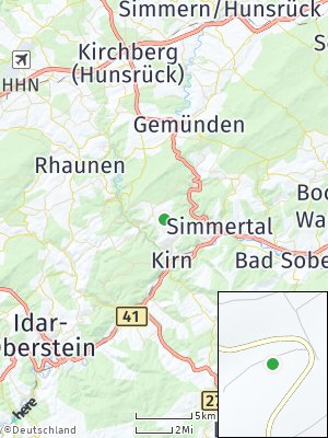 Here Map of Oberhausen bei Kirn