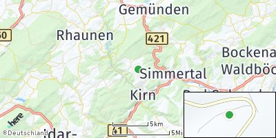 Google Map of Oberhausen bei Kirn
