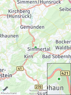 Here Map of Brauweiler bei Kirn