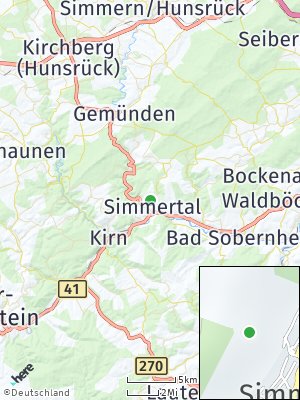 Here Map of Horbach bei Simmertal