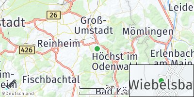 Google Map of Wiebelsbach
