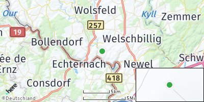 Google Map of Menningen an der Sauer