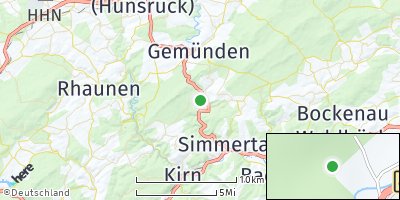 Google Map of Königsau bei Kirn