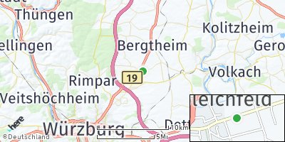 Google Map of Unterpleichfeld