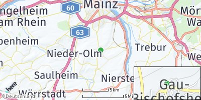 Google Map of Gau-Bischofsheim