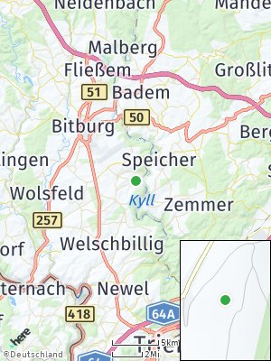 Here Map of Dahlem bei Bitburg