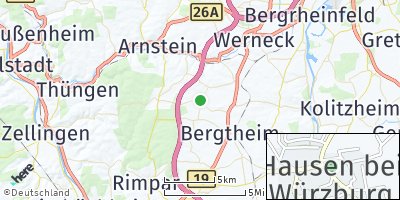 Google Map of Hausen bei Würzburg