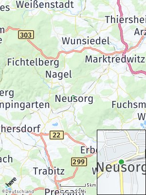 Here Map of Neusorg im Fichtelgebirge