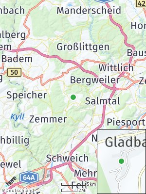Here Map of Gladbach bei Wittlich