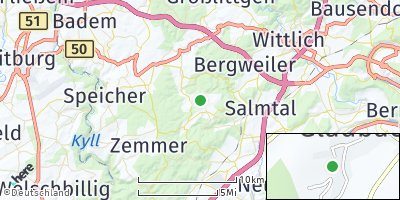 Google Map of Gladbach bei Wittlich
