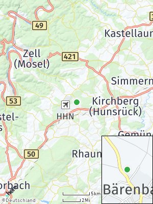 Here Map of Bärenbach bei Simmern