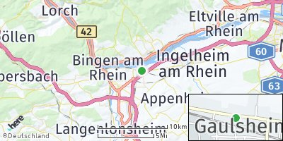 Google Map of Gaulsheim bei Bingen