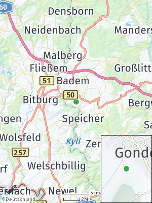 Here Map of Gondorf bei Bitburg