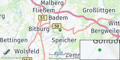 Google Map of Gondorf bei Bitburg