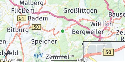 Google Map of Binsfeld bei Wittlich