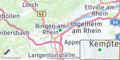 Google Map of Kempten bei Bingen