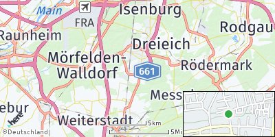 Google Map of Gemeinde Egelsbach