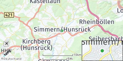 Google Map of Simmern / Hunsrück