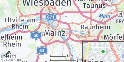 Google Map of Mainz-Kostheim