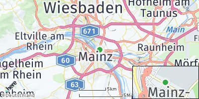 Google Map of Mainz-Kastel