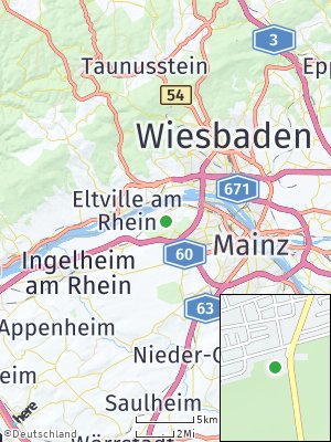 Here Map of Budenheim bei Mainz