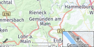 Google Map of Gemünden am Main