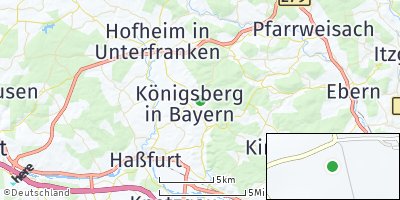 Google Map of Königsberg in Bayern