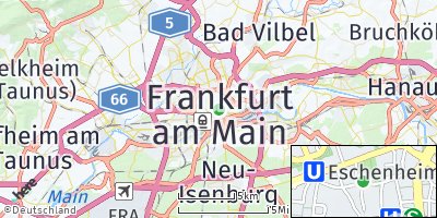 Google Map of Stadt Frankfurt am Main