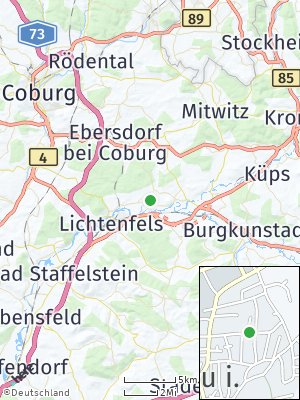 Here Map of Michelau in Oberfranken