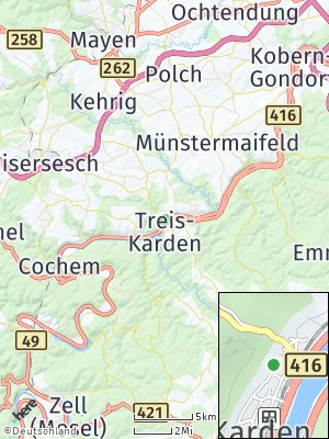 Here Map of Treis-Karden