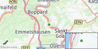 Google Map of Hirzenach