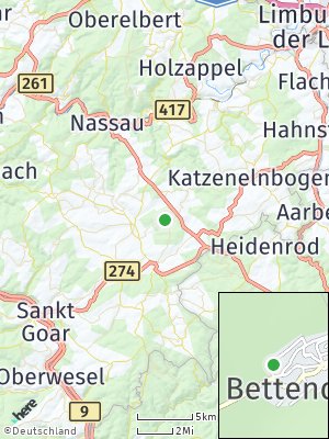 Here Map of Bettendorf bei Nastätten
