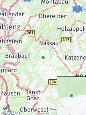 Here Map of Kehlbach bei Nastätten
