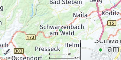 Google Map of Schwarzenbach am Wald