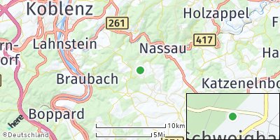 Google Map of Schweighausen bei Nassau