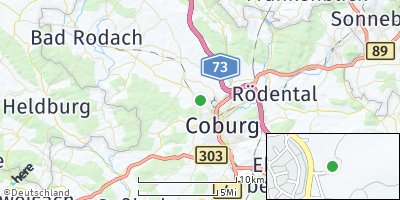 Google Map of Beiersdorf bei Coburg