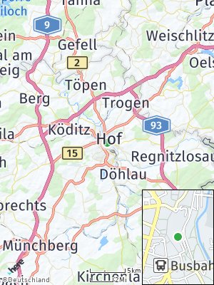 Here Map of Hof an der Saale